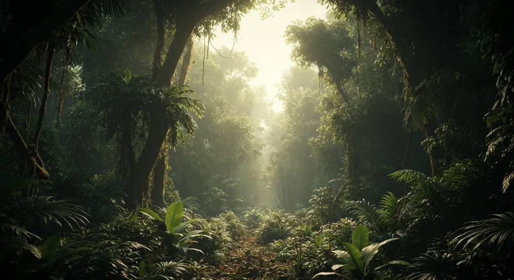 Тропические острова с яркими фасадами магазинов.