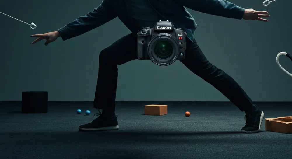 Un edificio universitario con diversas banderas y elementos del campus.