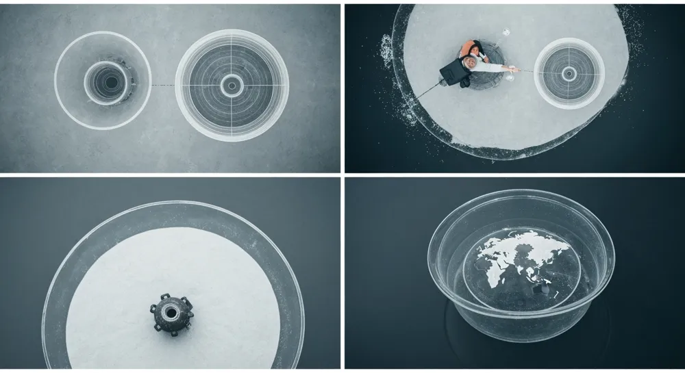 Aufwärtstrend mit Börsensymbolen und Grafiken.