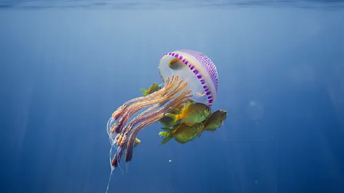 Célébration de la Journée mondiale des océans en bleu profond