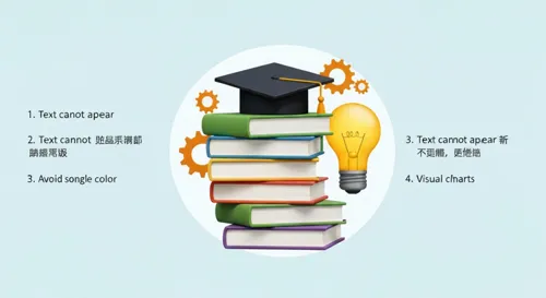 Une pile circulaire de livres colorés surmontée d'une casquette de fin d'études, entourée d'une ampoule et d'engrenages, symbolisant l'éducation et la croissance.