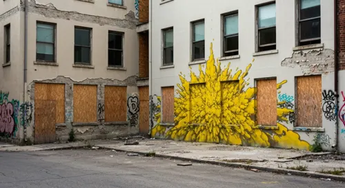 Une salle de classe moderne remplie de drapeaux et de manuels divers.