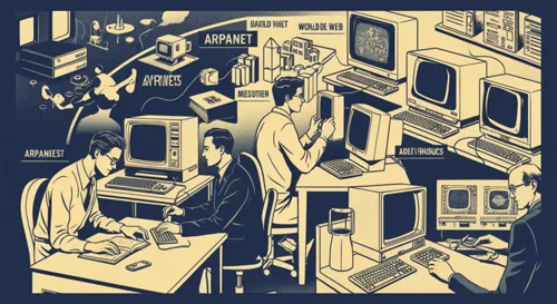 Ein runder Tisch voller verschiedener, offener Lehrbücher und Nationalflaggen, die die internationale Zusammenarbeit im Bildungswesen symbolisieren.