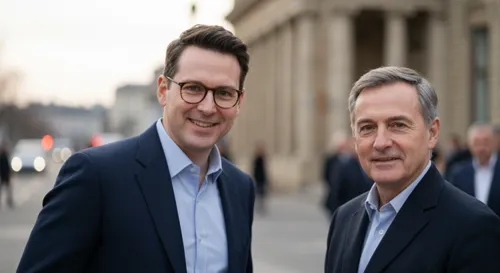 A bustling city skyline with busy streets and vehicles.