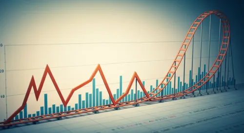 Un collage de diversos libros, ordenadores y gráficos de datos.