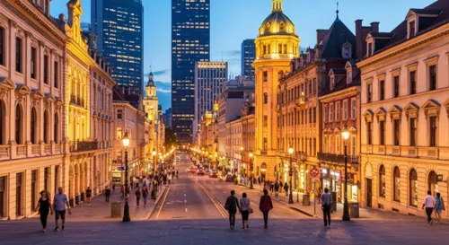 Un horizonte de Hong Kong con modernos edificios universitarios bajo un cielo nublado, que simboliza la innovación y la educación.